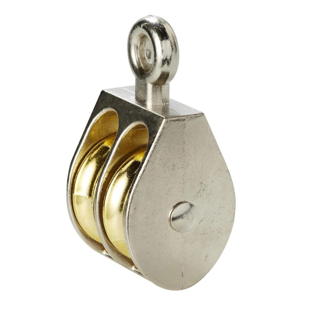 Diall Nickel & Zinc-Plated Double Wheel Pulley (24 mm)