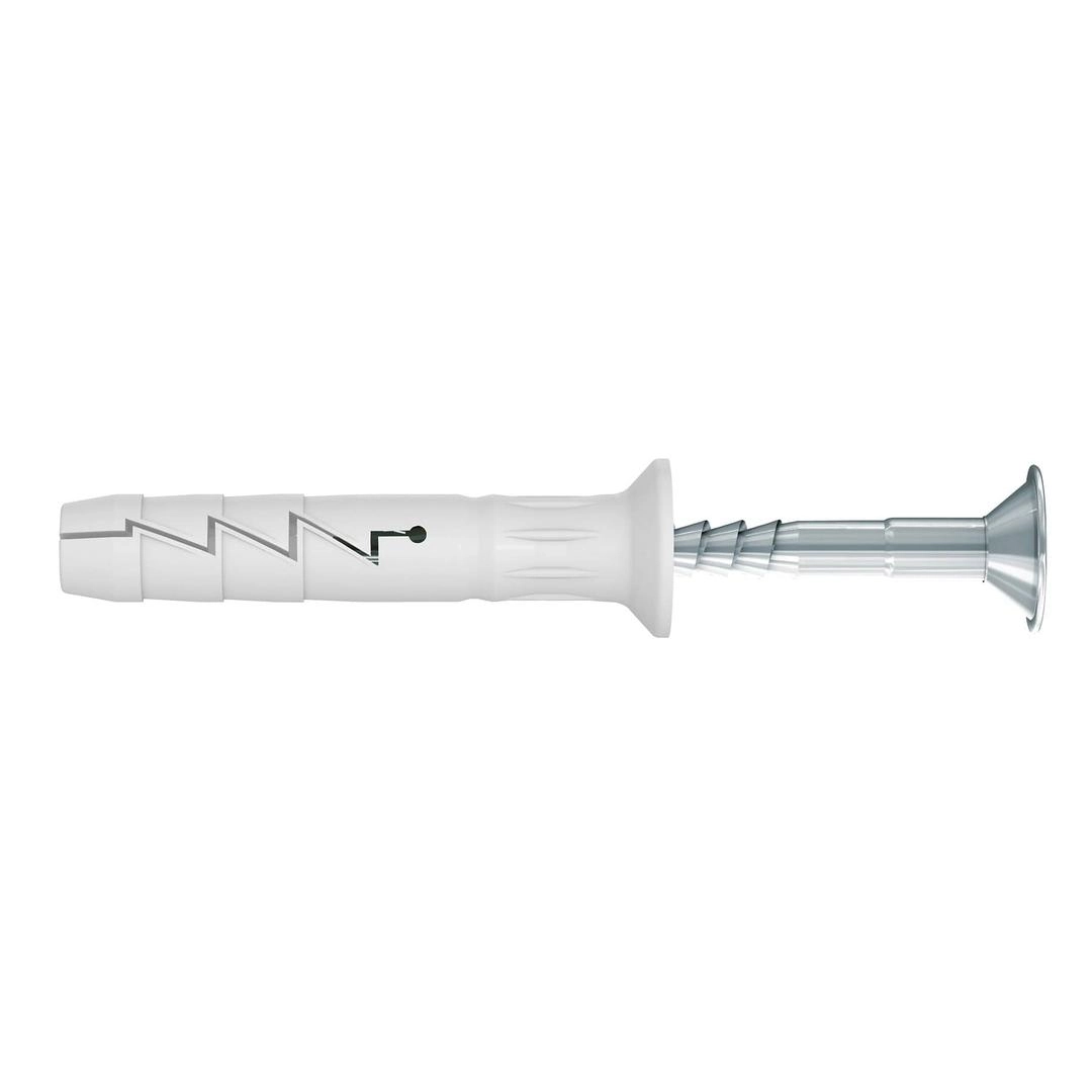 Diall Nylon Countersunk Hammer-In Plug Pack (6 x 80 mm, 20 Pc.)