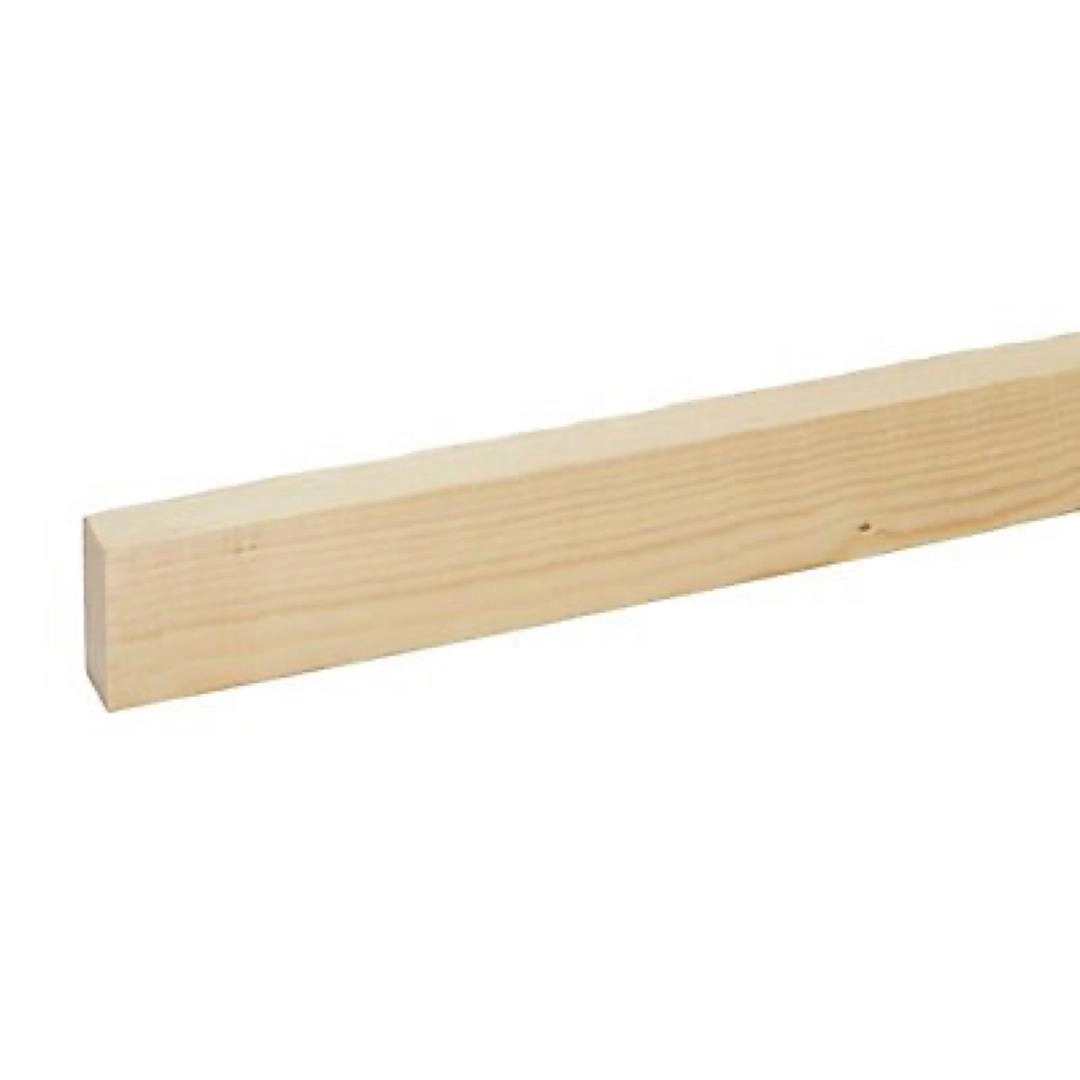 Metsa Wood Whitewood Spruce Rough Sawn Softwood Timber (2.5 x 5 x 240 cm)