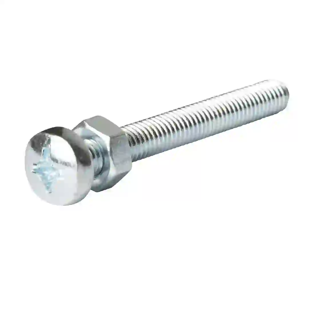 Diall Zinc-Plated Carbon Steel Machine Screw & Nut Pack (M5 x 50 mm, 20 Pc.)