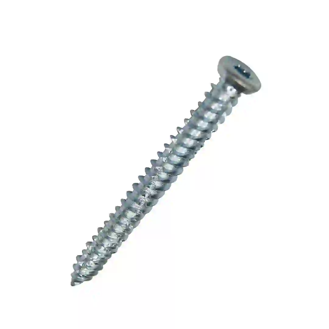 Diall Zinc-Plated Steel Concrete Screw Pack (7.5 x 112 mm, 6 Pc.)