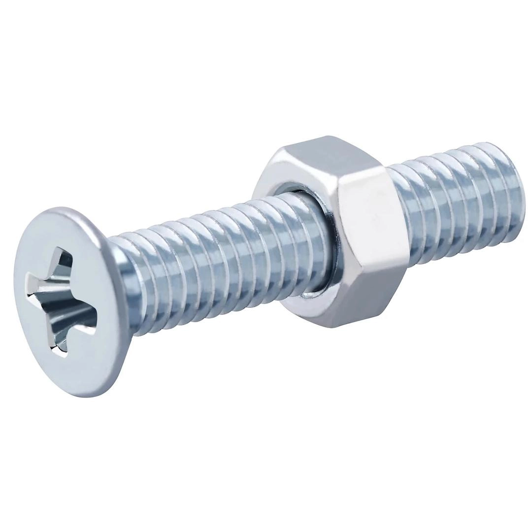 Diall Carbon Steel Machine Screw & Nut Pack (25 mm, 20 Pc.)