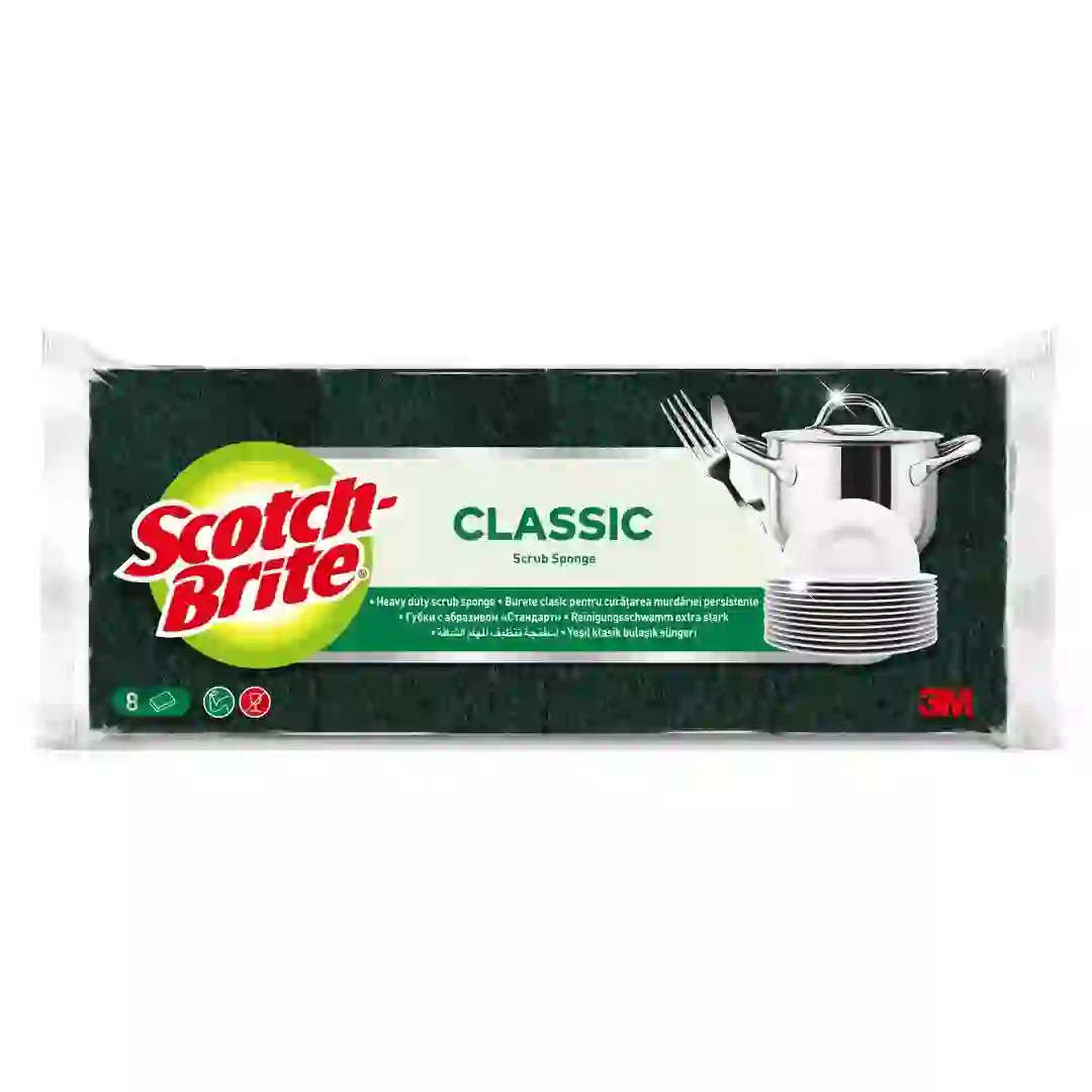 3M Scotch-Brite Classic Scrub Sponge Pack (8 Pc.)