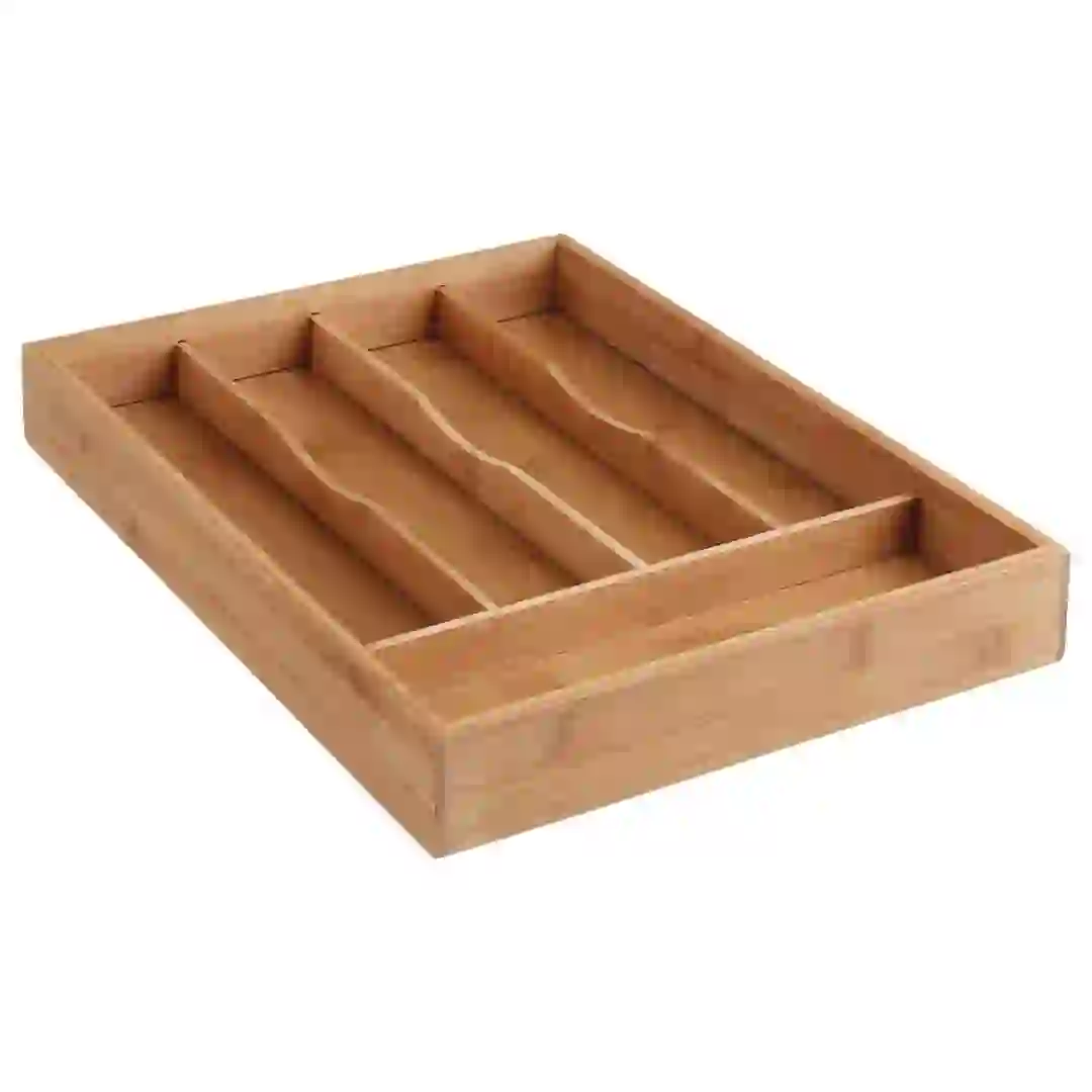 5Five Bamboo Kitchen Cutlery Holder (34 x 25 x 4.3 cm)