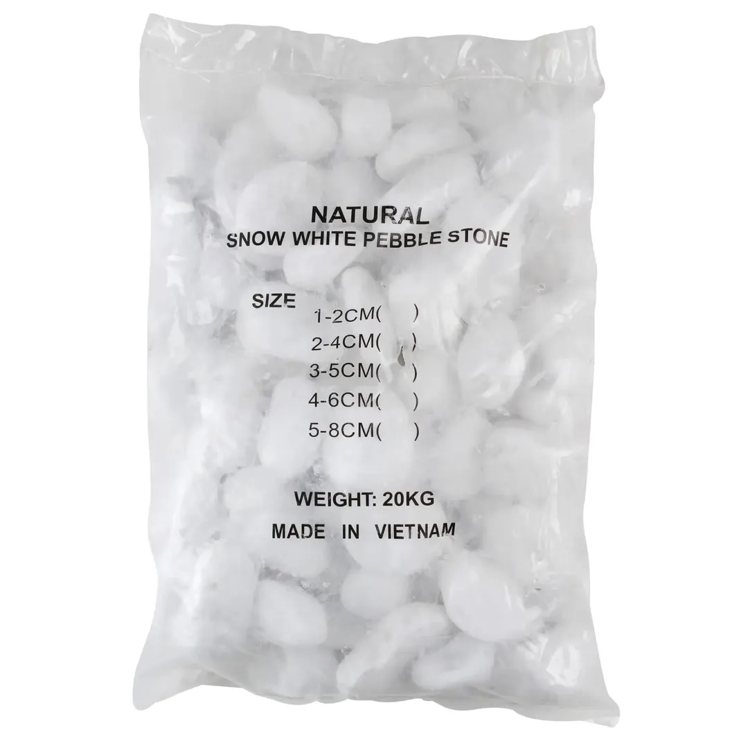 Ace Natural Snow White Pebble Pack (5-8 cm, 20 kg)