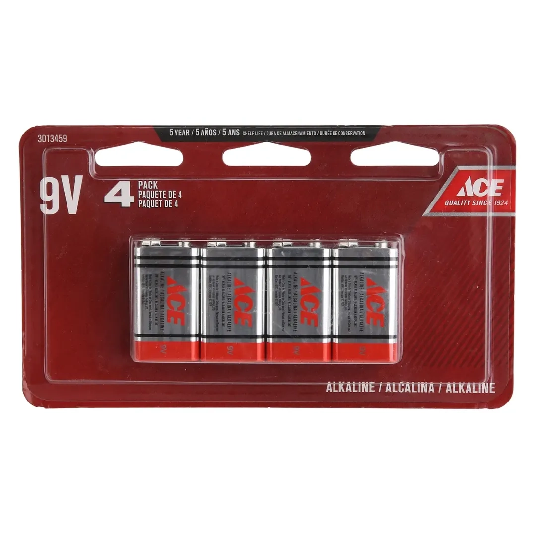 ACE Alkaline Battery Pack (9 V, 4 Pc.)