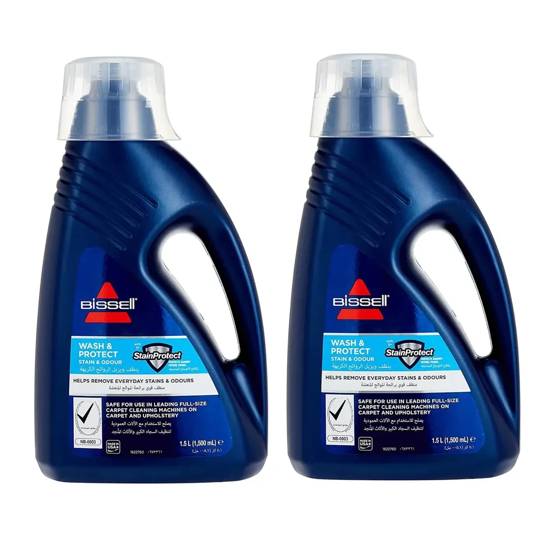 BISSELL 1086K Wash & Protect Stain & Odor Formula Bundle (2 Pc., 1500 ml)