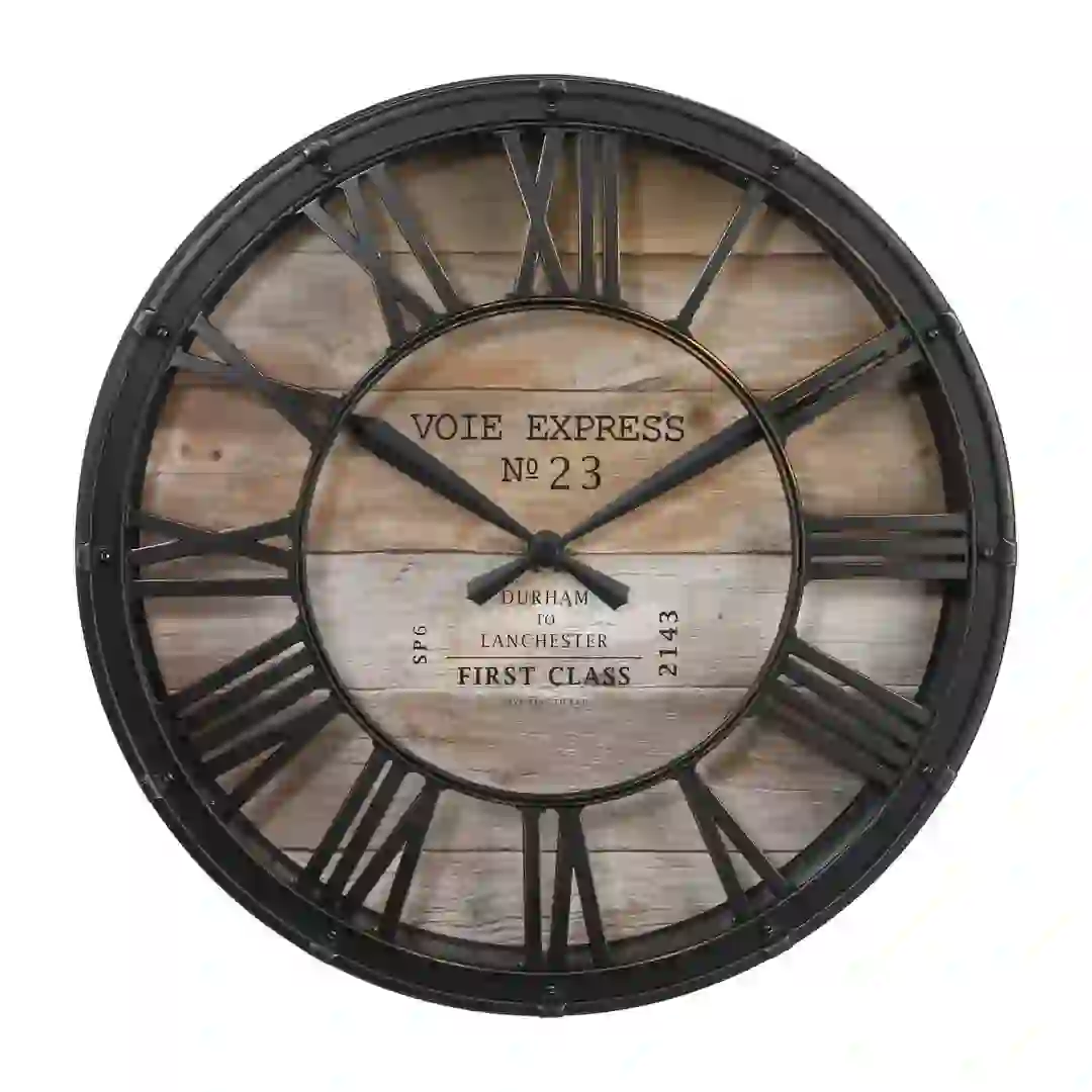 Atmosphera Vintage-Style Wall Clock (39.3 x 7.6 cm)