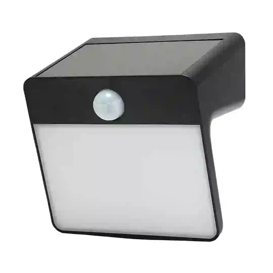 GoodHome Summerside LED PIR Solar Floodlight (2.6 W, Cool White)