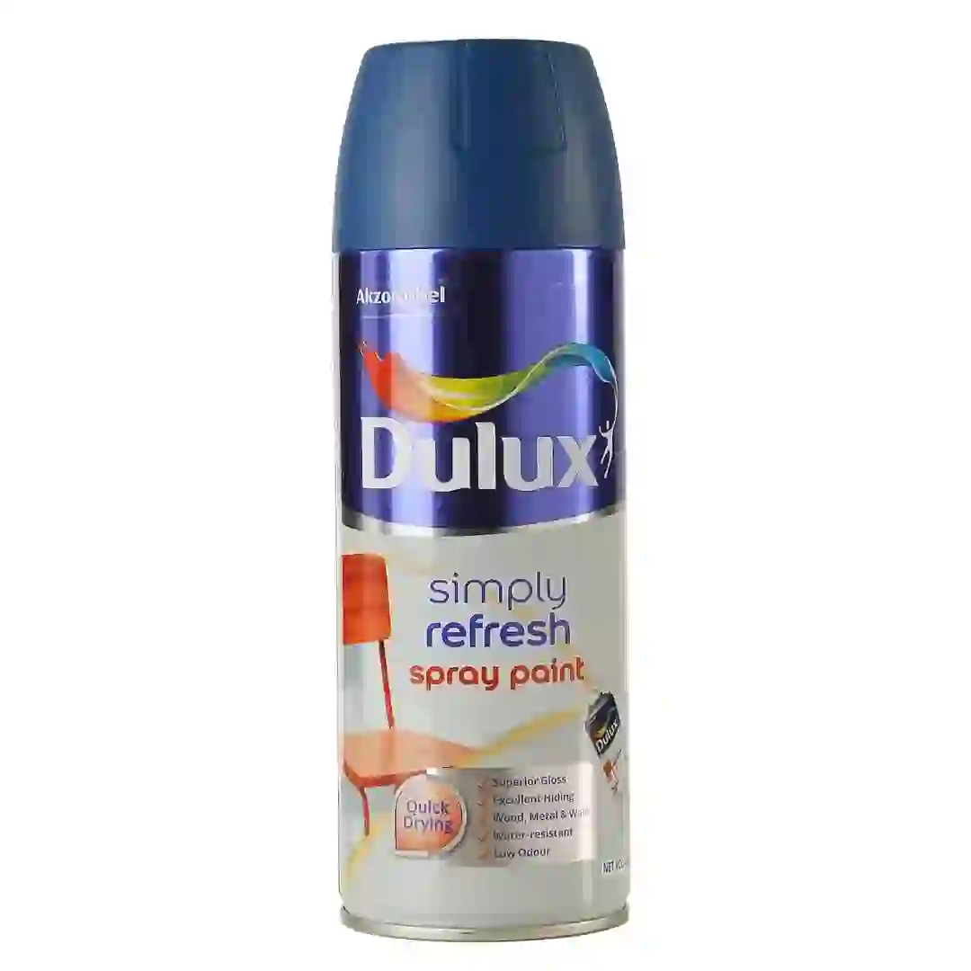 Dulux Simply Refresh Spray Paint (400 ml, Matt Dark Blue)
