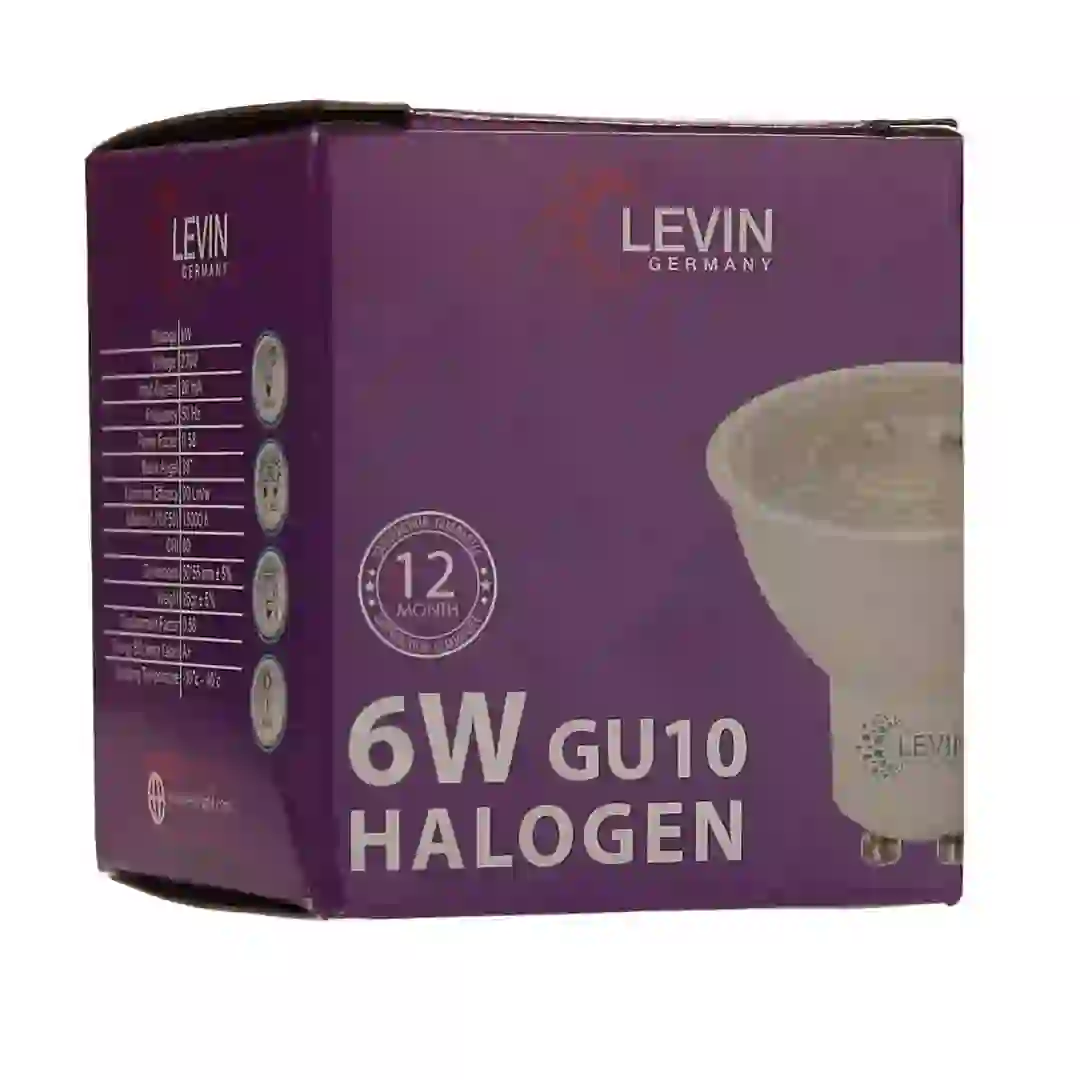 Levin GU10 Halogen Light Bulb (6 W, Daylight)