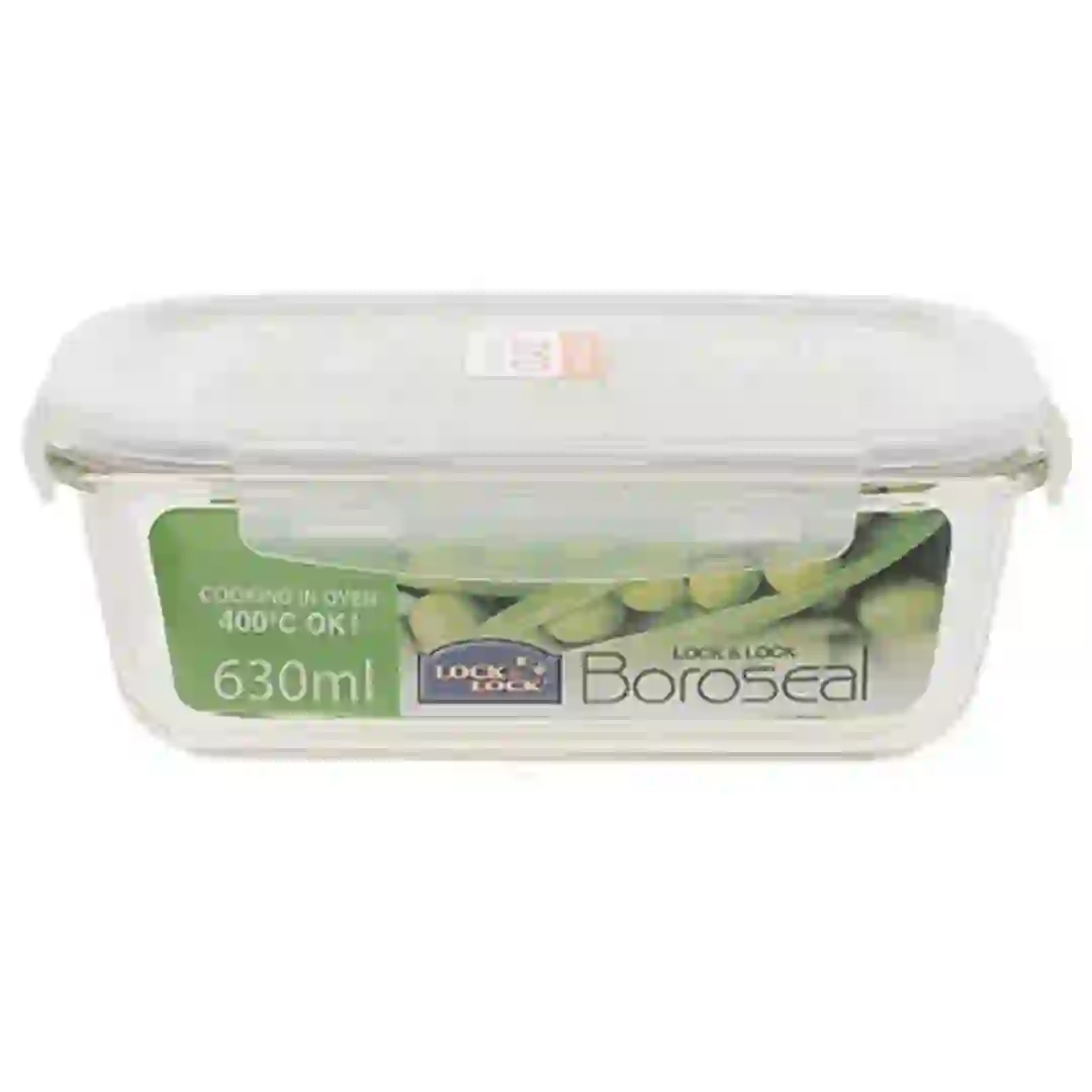 Lock & Lock LLG428 Boroseal Rectangle Glass Container (630 ml)
