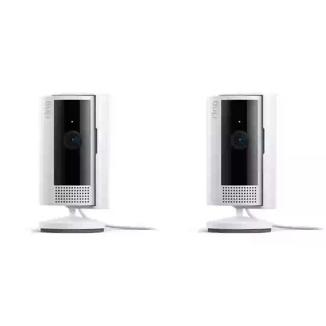 Ring 2nd Gen Plug-In Indoor Camera Pack, B0BFJSSBZT (2 Pc., 4.9 x 4.9 x 9.6 cm, White)