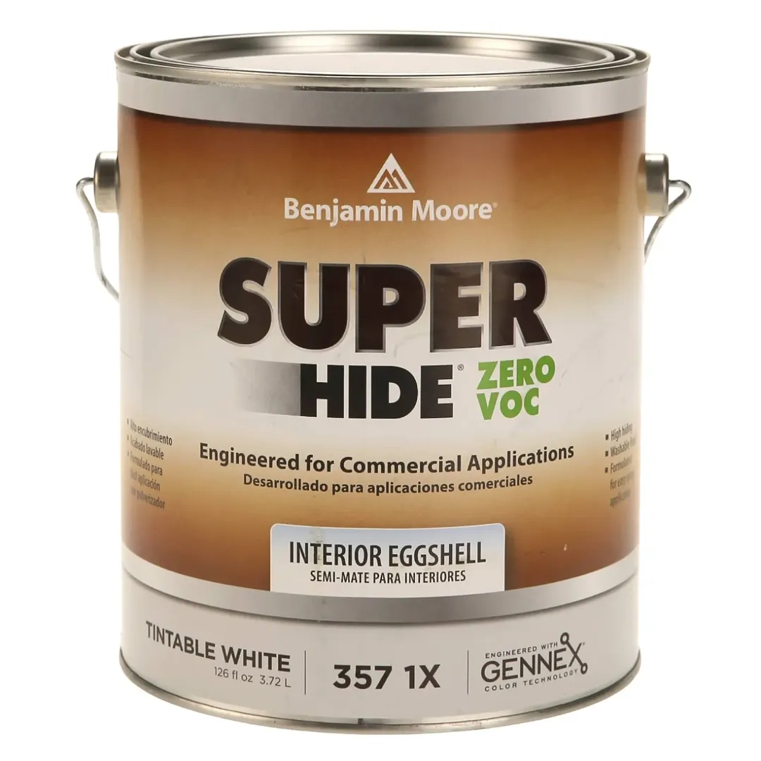Benjamin Moore Super HideÃÂ® Zero VOC Interior Eggshell Paint (3.72 L, Tintable White)